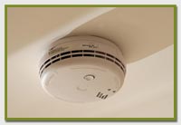 smoke alarm on the ceiling