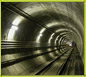 tunnel with lights and rail tracks